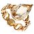 Anello Gucci in oro rosa 18K con topazio bianco e diamanti