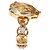 Anello Gucci in oro rosa 18K con topazio bianco e diamanti - vista 3