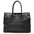 Yves Saint Laurent Rive Gauche Leder Tote Bag Schwarz