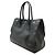 Yves Saint Laurent Rive Gauche Leder Tote Bag Schwarz - Ansicht 2