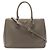 Borsa a mano in pelle Prada Galleria Medium Grigio