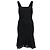 Mini abito smock con scollo quadrato Sandro in viscosa nera Nero