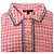 Top polo corto de tweed rojo en algodón Maje Roja - vista 5