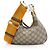 Bolso de hombro pequeño Gucci GG Supreme Web Castaño Beige