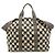 Borsa Tote in tela con motivo vichy Chanel Nero