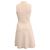 Vestido mini de punto con botones Sandro en viscosa beige - vista 3