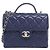 Timeless Borsa a tracolla in agnello Chanel Blu