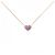 Autre Marque Collana Sapphire Heart in Au750 Rosa