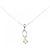 Autre Marque Collana in oro bianco Au750 con peridoto, rubino e diamante Argento