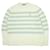 Acne Studios Gestreifter Face Patch Wollpullover Beige Grün  - Ansicht 1