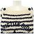 Top de punto Christian Dior Blanco Azul marino - vista 5