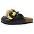 Autre Marque Sandali LOFFY con catena maxi JW Anderson Nero D'oro - vista 2