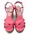 Prada Sandali con zeppa in raso rosa fucsia - vista 2
