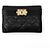 Chanel Tarjetero Boy Classic Caviar Oro Negro
