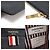 Thom Browne Clutch porta documenti medium in pelle martellata nera Nero - vista 7
