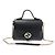 Gucci Kleiner Interlocking Top Handle aus schwarzem Leder mit Kette