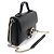 Gucci Kleiner Interlocking Top Handle aus schwarzem Leder mit Kette - Ansicht 3
