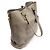 Prada Borsa a tracolla in Vitello Dino grigio con zip laterale e scritte Marrone - vista 2