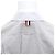 Thom Browne Camicia con collo rotondo in seta e cotone a righe University Marrone - vista 7