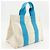 Hermès Hermes Bora PM Tote Bag in Hellblau und Weiß - Ansicht 3