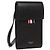 Thom Browne Porta-celular transversal com aba em couro granulado