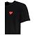 Comme Des Garcons T-Shirt mit kurzen Ärmeln Red Heart Patch AX Schwarz - Ansicht 7