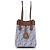 Fendi Mini borsa a secchiello FF Logo Origami Borsa a tracolla Blu - vista 2