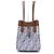 Fendi Mini borsa a secchiello FF Logo Origami Borsa a tracolla Blu - vista 5