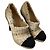 Chanel Espadrilles con Tacco Logo Print Nero Bianco Multicolore