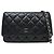 Chanel Wallet on Chain gestepptes Lammleder Small Schwarz