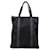 Borsa in nylon nero e pelle Prada