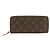 Cartera Long Clemence Louis Vuitton Castaño Roja Fucsia Monograma
