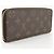 Cartera Long Clemence Louis Vuitton Castaño Roja Fucsia Monograma - vista 3