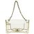 Borsa a tracolla in vinile trasparente e oro Chanel D'oro