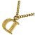 Collana Christian Dior con logo placcato oro D'oro - vista 3