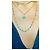 Autre Marque Collana a due fili dorata con pendente pietra blu D'oro Blu chiaro - vista 4