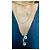 Autre Marque Collana a due fili dorata con pendente pietra blu D'oro Blu chiaro - vista 7