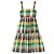 Kate Spade New York Coastal Plaid Stufen-Midikleid Weiß Rot Blau Mehrfarben Grün Gelb