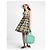 Kate Spade New York Coastal Plaid Stufen-Midikleid Weiß Rot Blau Mehrfarben Grün Gelb - Ansicht 5