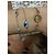 Autre Marque Bracciale Malocchio e Cuore in Argento Placcato Oro Blu - vista 5
