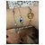 Autre Marque Bracciale Malocchio e Cuore in Argento Placcato Oro Blu - vista 6