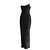 Autre Marque Maison Essentiele Vestido Largo Slip Asimétrico de Seda Negro