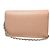 Wallet On Chain Portafoglio con catena con logo Chanel in pelle Rosa - vista 2