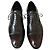 Nuovo-Silvano Lattanzi – Scarpe stringate Oxford in pelle nera con anticatura rossa Nero