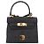 Borsa MCM Logogram Vicetos PVC 2way Nera Oro Auth 183880A Nero D'oro - vista 2
