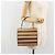 Céline Borsa CELINE Macadam Canvas PVC Beige Oro Auth 184585 D'oro - vista 22