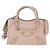 BALENCIAGA Borsa Mini City Classic Metallic Edge in pelle 2way Rosa Auth 185449V - vista 2