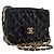 CHANEL Mini Matelasse 17 Chain Bag Pelle vernice Nero Oro CC Auth 184825V D'oro
