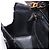 CHANEL Mini Matelasse 17 Chain Bag Pelle vernice Nero Oro CC Auth 184825V D'oro - vista 22