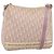 Borsa a Spalla Christian Dior Trotter Canvas PVC Rosa Argento Auth 184929